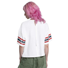 White Cleveland Guardians Starter Women's Cropped Hurry Up Offense T-Shirt