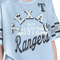 Light Blue Texas Rangers Starter Women's Cropped Hurry Up Offense T-Shirt