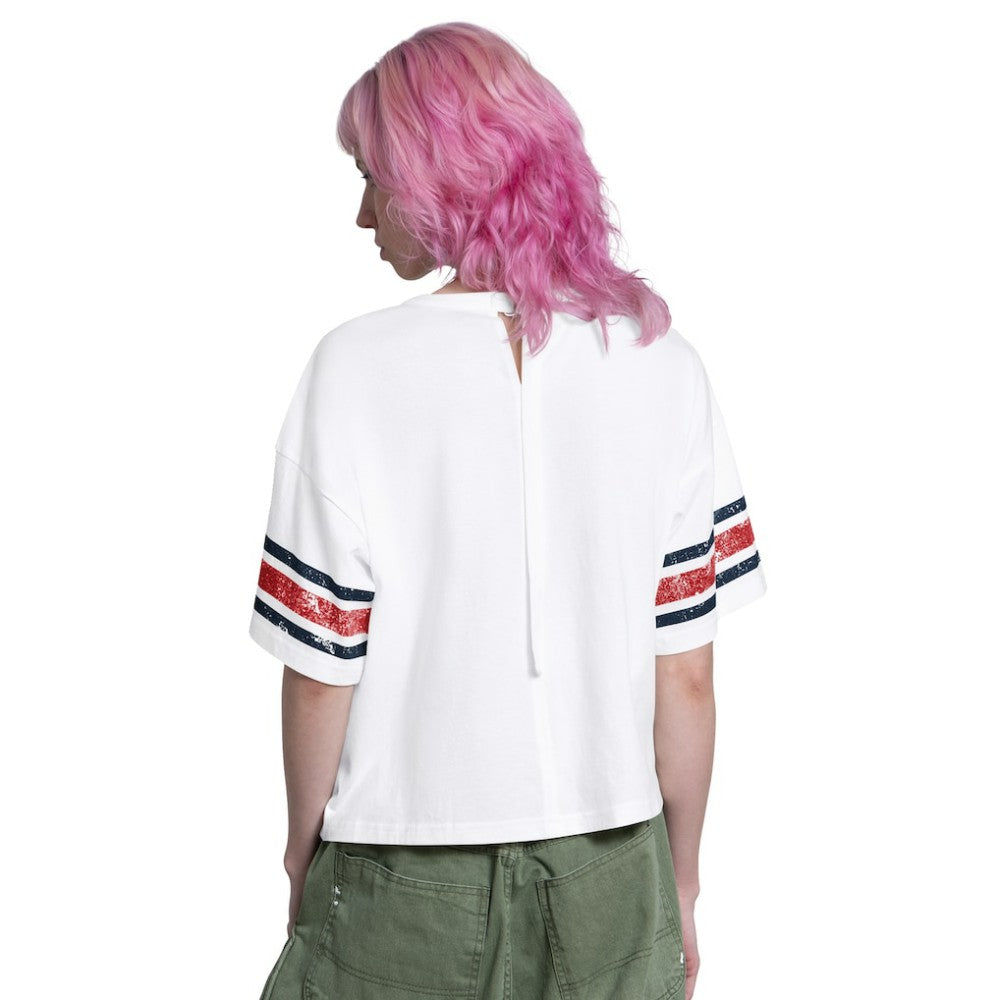 White St. Louis Cardinals Starter Women's Cropped Hurry Up Offense T-Shirt