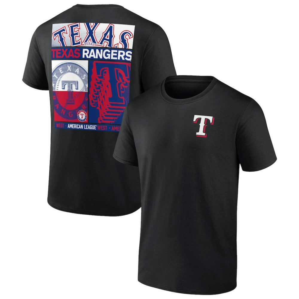Black Texas Rangers Profile Big & Tall Two-Sided Graphic T-Shirt