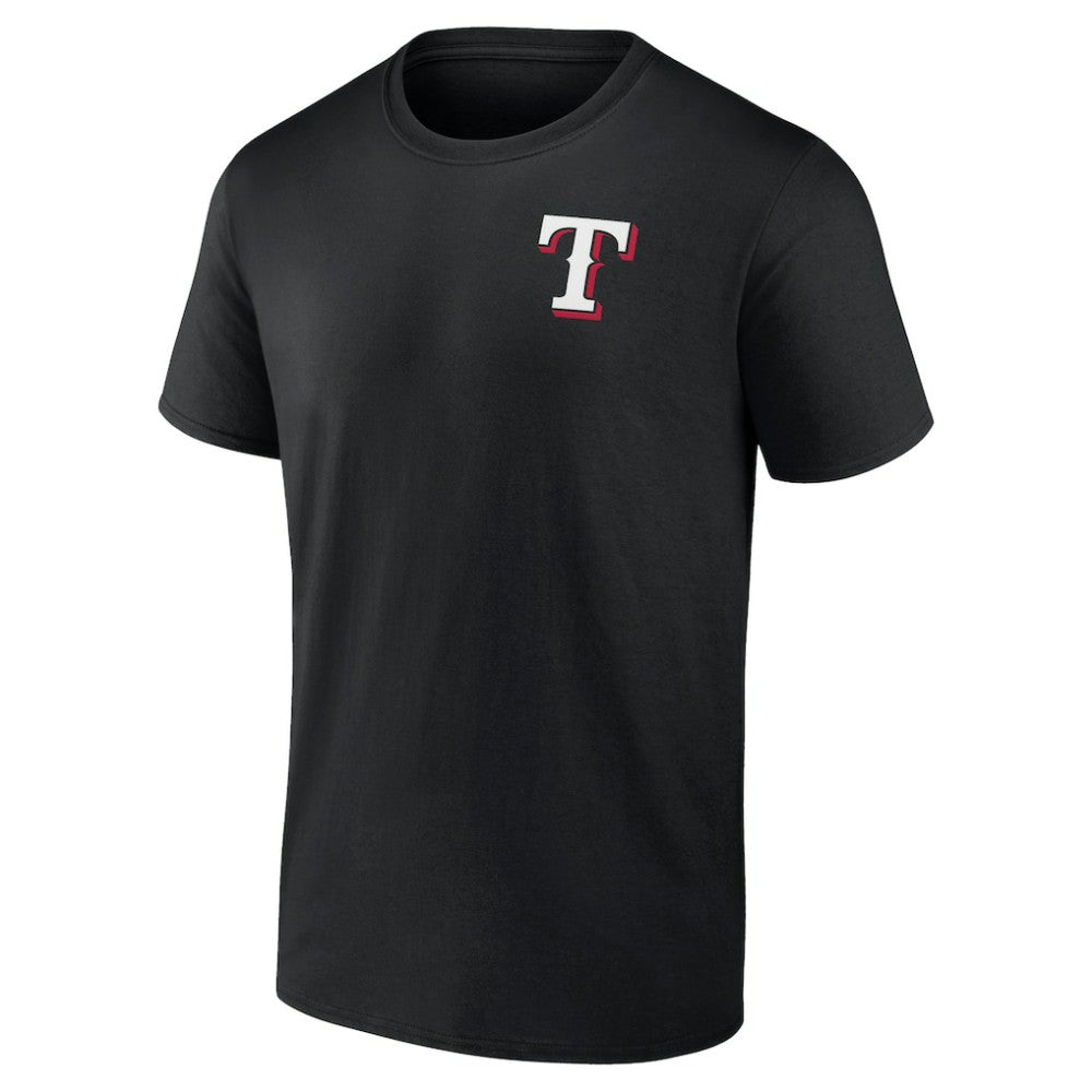 Black Texas Rangers Profile Big & Tall Two-Sided Graphic T-Shirt