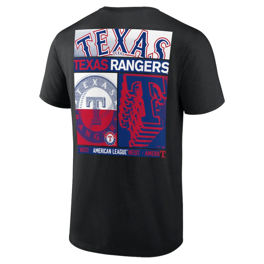 Black Texas Rangers Profile Big & Tall Two-Sided Graphic T-Shirt
