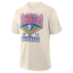Cream Texas Rangers Profile Big & Tall Screen Print T-Shirt