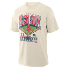 Cream Boston Red Sox Profile Big & Tall Screen Print T-Shirt