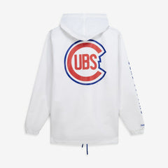 White Chicago Cubs Mitchell & Ness Big & Tall Full-Snap Hooded Jacket