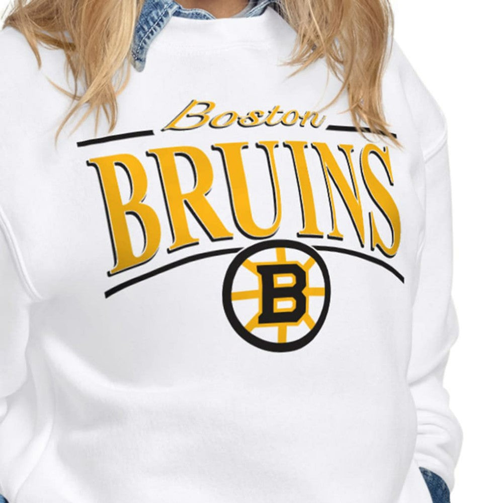 NHL Boston Bruins Starter Women's Arch Stripe Fleece Sweatshirt
