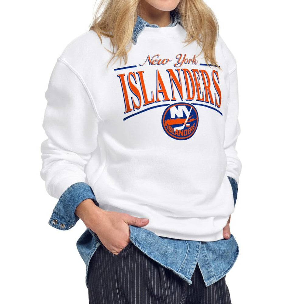NHL New York Islanders Starter Women's Arch Stripe Fleece Sweatshirt
