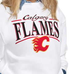 NHL Calgary Flames Starter Women's Arch Stripe Fleece Sweatshirt