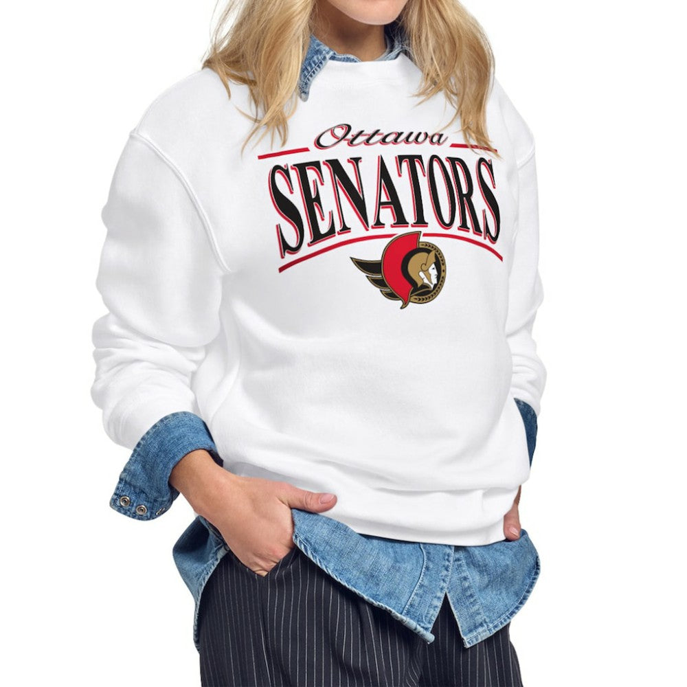 NHL Ottawa Senators Starter Women's Arch Stripe Fleece Sweatshirt