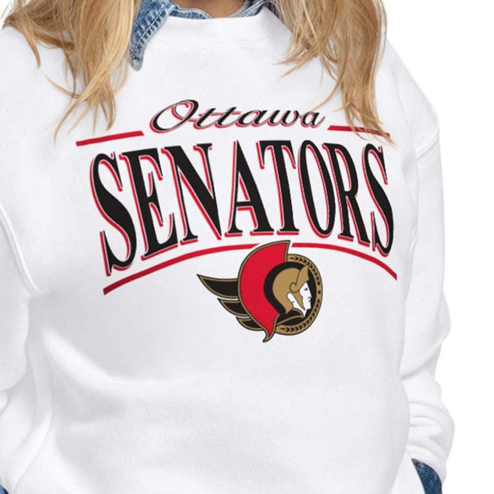 NHL Ottawa Senators Starter Women's Arch Stripe Fleece Sweatshirt