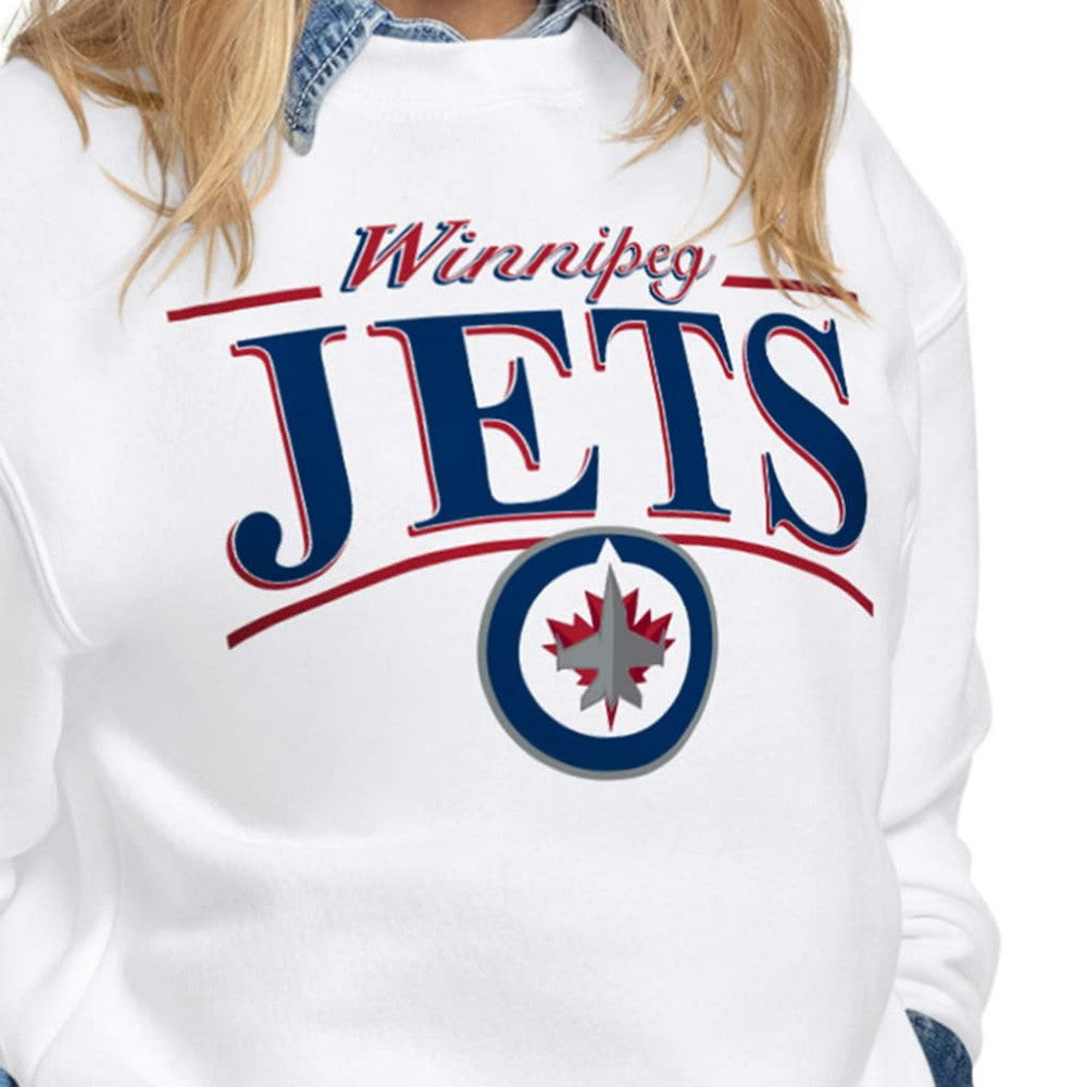 NHL Winnipeg Jets Starter Women's Arch Stripe Fleece Sweatshirt