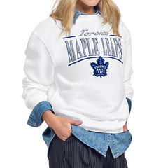 NHL Toronto Maple Leafs Starter Women's Arch Stripe Fleece Sweatshirt