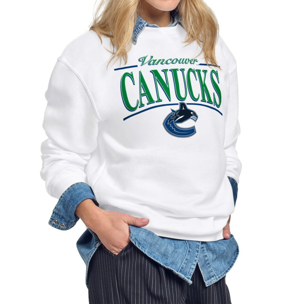 NHL Vancouver Canucks Starter Women's Arch Stripe Fleece Sweatshirt
