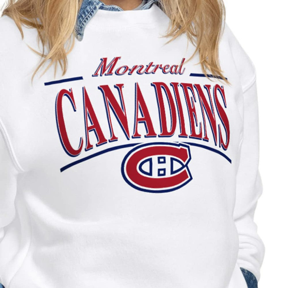 NHL Montreal Canadiens Starter Women's Arch Stripe Fleece Sweatshirt