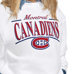 NHL Montreal Canadiens Starter Women's Arch Stripe Fleece Sweatshirt