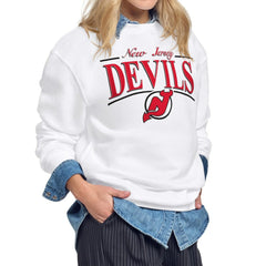 NHL New Jersey Devils Starter Women's Arch Stripe Fleece Sweatshirt