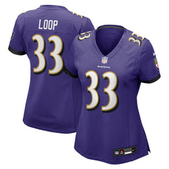 Tyler Loop  Women's Team Game Jersey - Baltimore Ravens Jerseys