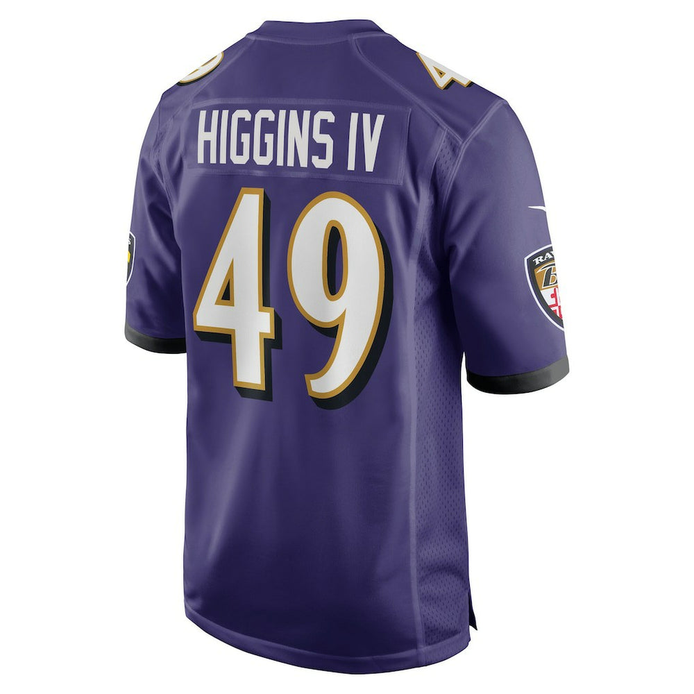 Jay Higgins IV  Team Game Jersey - Baltimore Ravens Jerseys