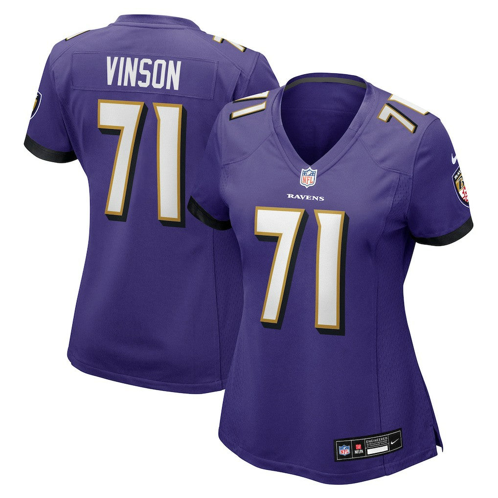 Carson Vinson  Women's Team Game Jersey - Baltimore Ravens Jerseys