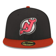 NHL New Jersey Devils New Era Core Logo Two-Tone 59FIFTY Fitted Hat