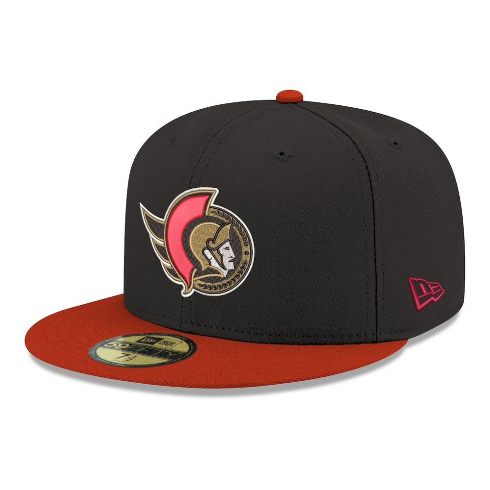 NHL Ottawa Senators New Era Core Logo Two-Tone 59FIFTY Fitted Hat