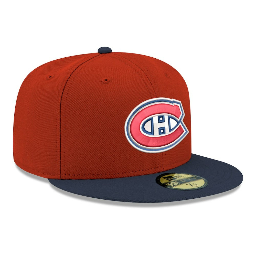 NHL Montreal Canadiens New Era Core Logo Two-Tone 59FIFTY Fitted Hat