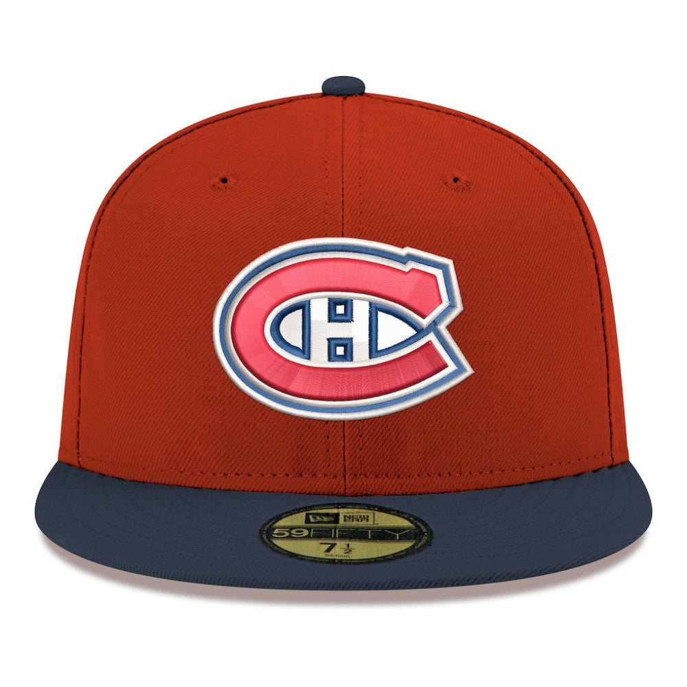 NHL Montreal Canadiens New Era Core Logo Two-Tone 59FIFTY Fitted Hat