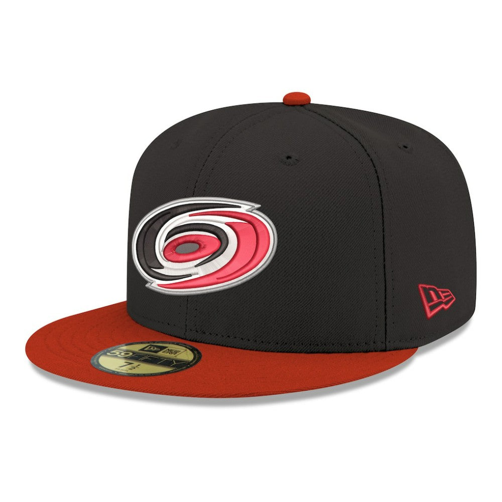 NHL Carolina Hurricanes New Era Core Logo Two-Tone 59FIFTY Fitted Hat