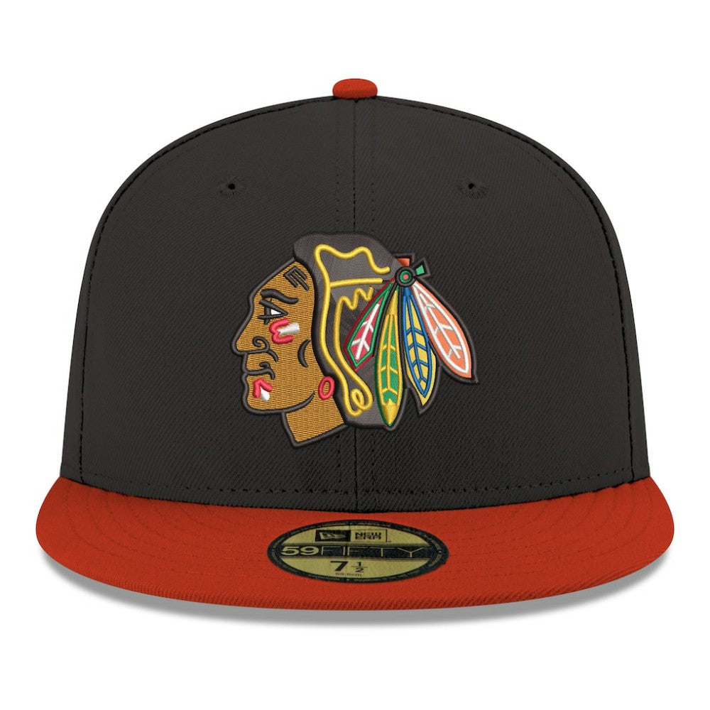 NHL Chicago Blackhawks New Era Core Logo Two-Tone 59FIFTY Fitted Hat