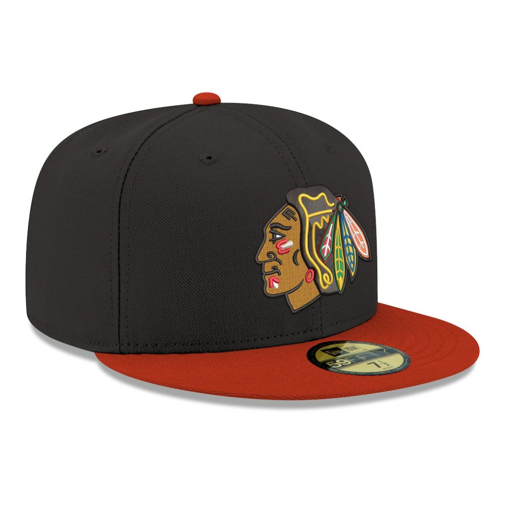 NHL Chicago Blackhawks New Era Core Logo Two-Tone 59FIFTY Fitted Hat