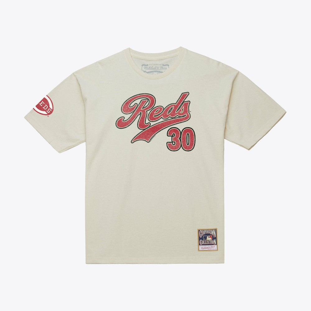 Cream Ken Griffey Jr. Cincinnati Reds Mitchell & Ness Cooperstown Collection Throwback Name & Number T-Shirt