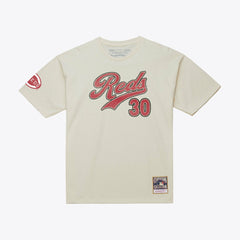 Cream Ken Griffey Jr. Cincinnati Reds Mitchell & Ness Cooperstown Collection Throwback Name & Number T-Shirt