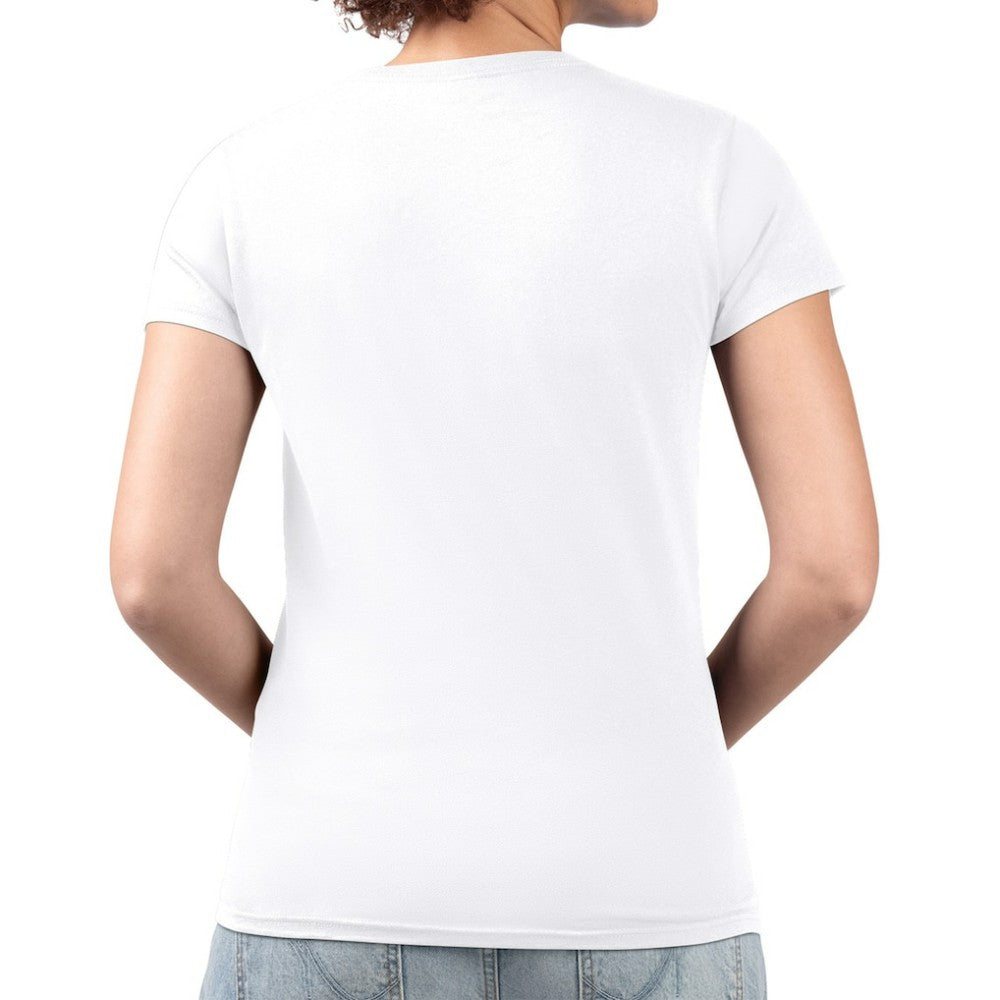 White Washington Nationals G-III 4Her by Carl Banks Women's Metallic Drop Lightweight V-Neck T-Shirt