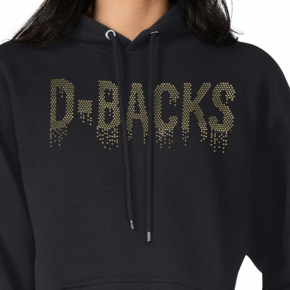 Black Arizona Diamondbacks G-III 4Her by Carl Banks Women's Metallic Drop Fleece Hoodie