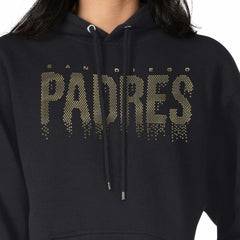 Black San Diego Padres G-III 4Her by Carl Banks Women's Metallic Drop Fleece Hoodie