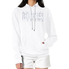 White Colorado Rockies G-III 4Her by Carl Banks Women's Metallic Drop Fleece Hoodie