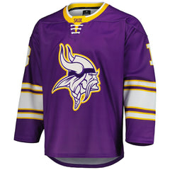 Justin Jefferson  Hockey Jersey - Minnesota Vikings Jerseys