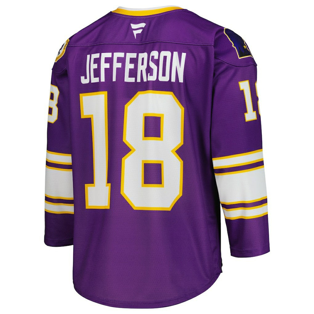Justin Jefferson  Hockey Jersey - Minnesota Vikings Jerseys