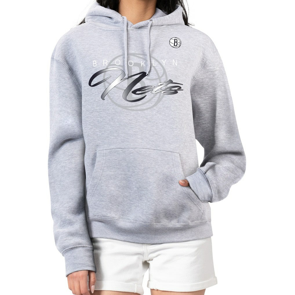 Brooklyn Nets G-III 4Her by Carl Banks Women's Shadow Logo Tri-Blend Fleece Hoodie
