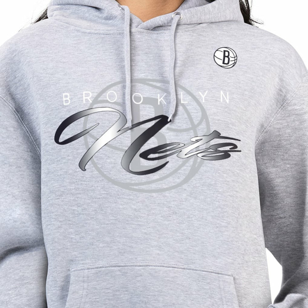 Brooklyn Nets G-III 4Her by Carl Banks Women's Shadow Logo Tri-Blend Fleece Hoodie