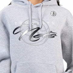 Brooklyn Nets G-III 4Her by Carl Banks Women's Shadow Logo Tri-Blend Fleece Hoodie