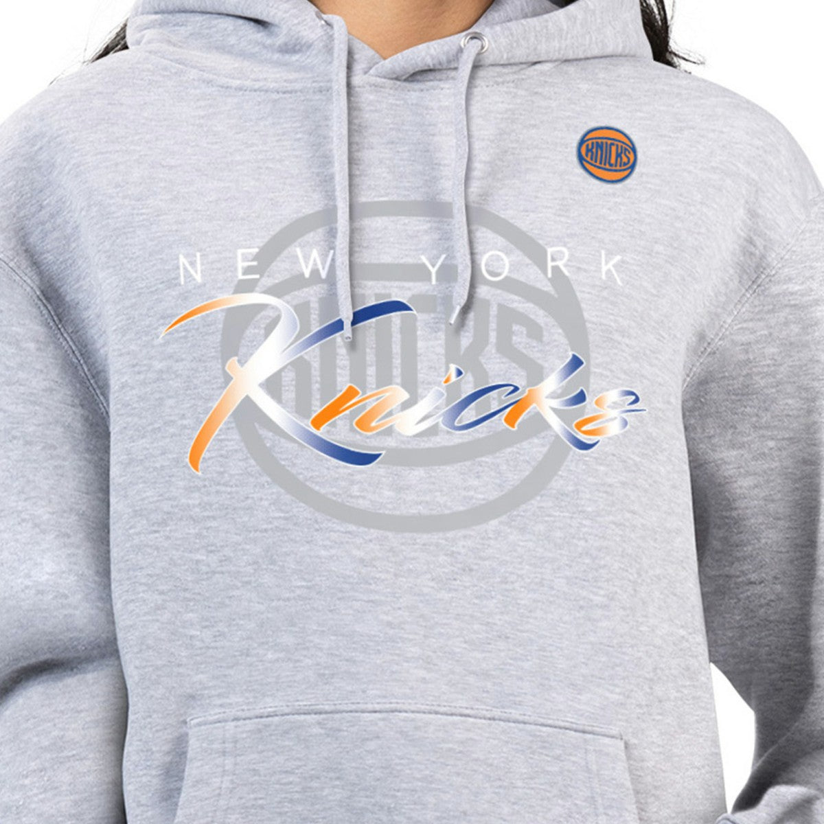New York Knicks G-III 4Her by Carl Banks Women's Shadow Logo Tri-Blend Fleece Hoodie