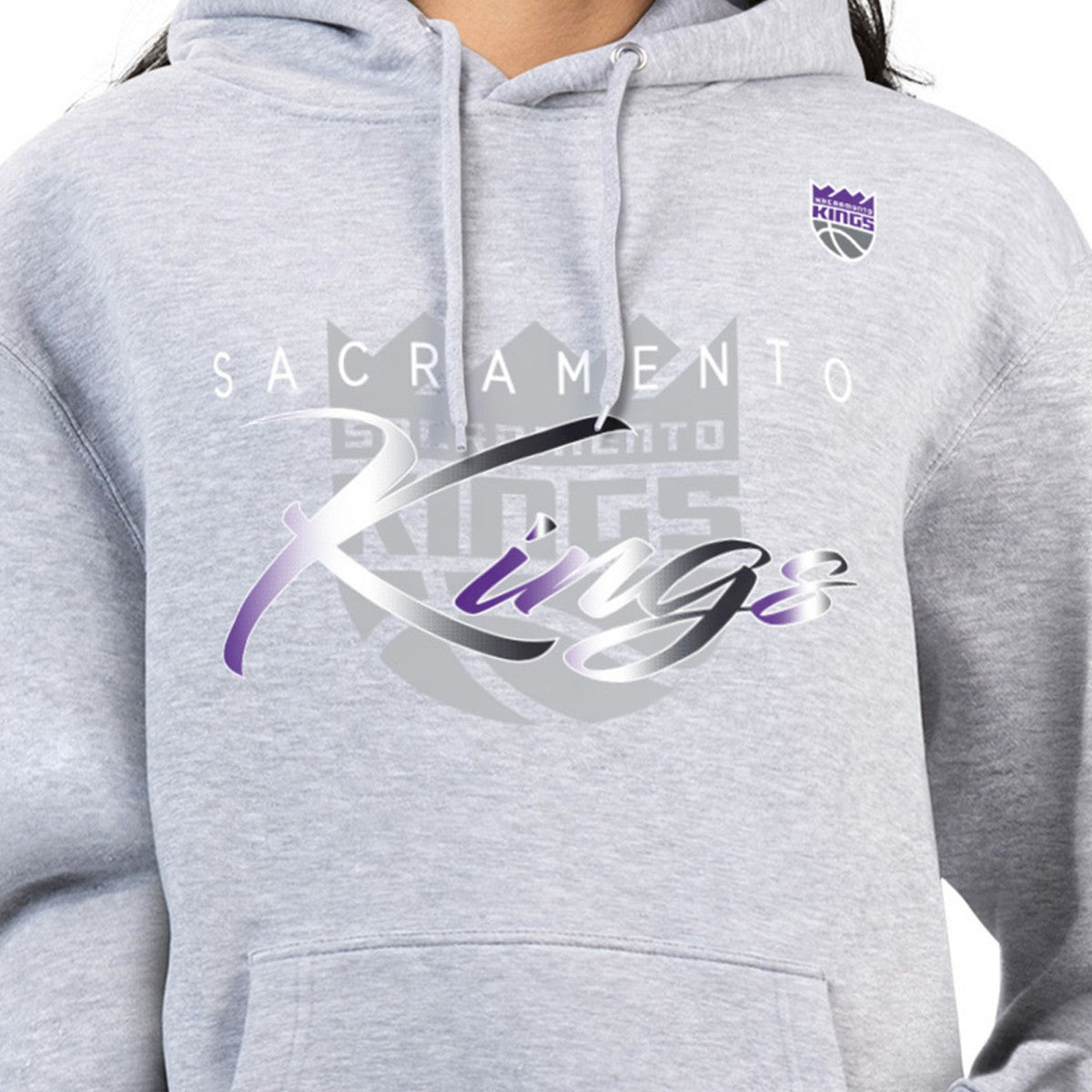 Sacramento Kings G-III 4Her by Carl Banks Women's Shadow Logo Tri-Blend Fleece Hoodie