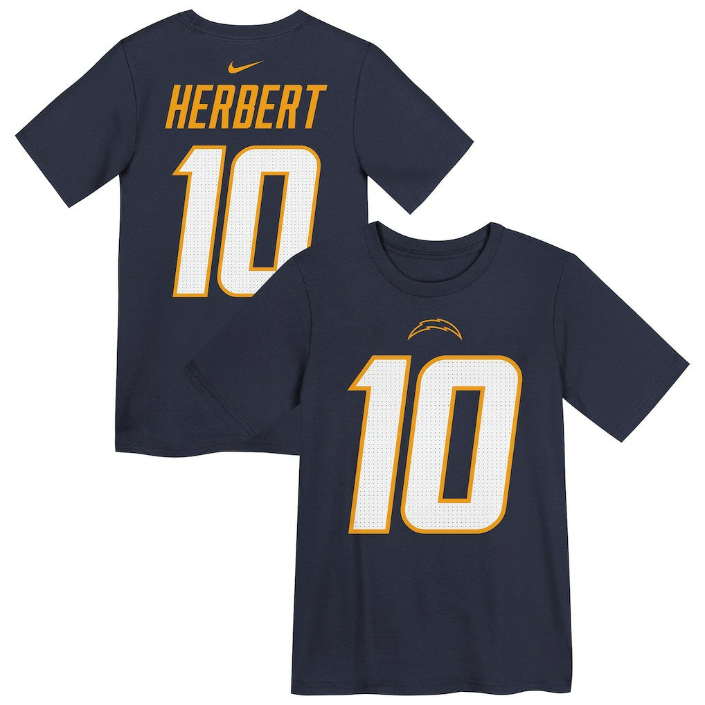 Justin Herbert  Youth Name & Number T-Shirt - Los Angeles Chargers T-shirts