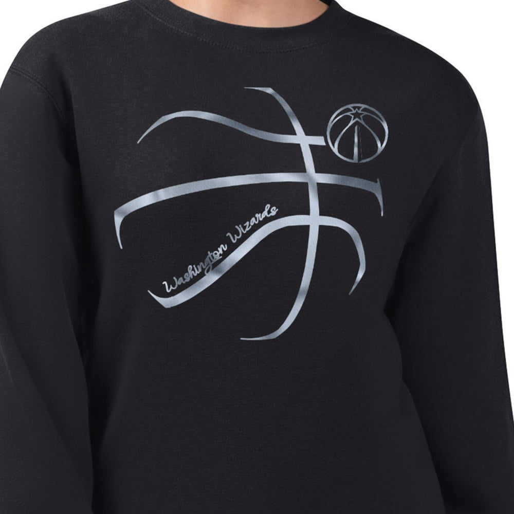 Washington Wizards G-III 4Her by Carl Banks Women's Metallic Print Basketball Sketch Fleece Sweatshirt