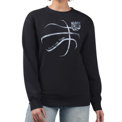 Sacramento Kings G-III 4Her by Carl Banks Women's Metallic Print Basketball Sketch Fleece Sweatshirt