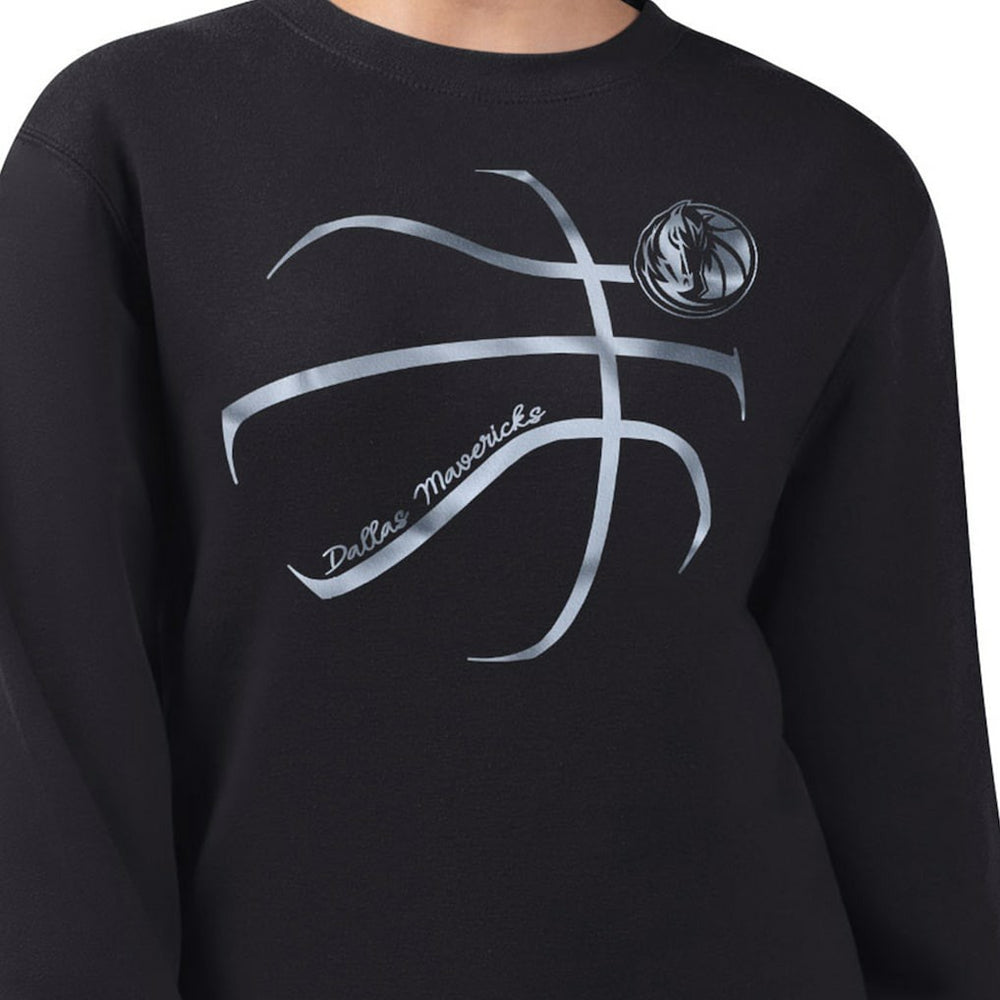 Dallas Mavericks G-III 4Her by Carl Banks Women's Metallic Print Basketball Sketch Fleece Sweatshirt sale