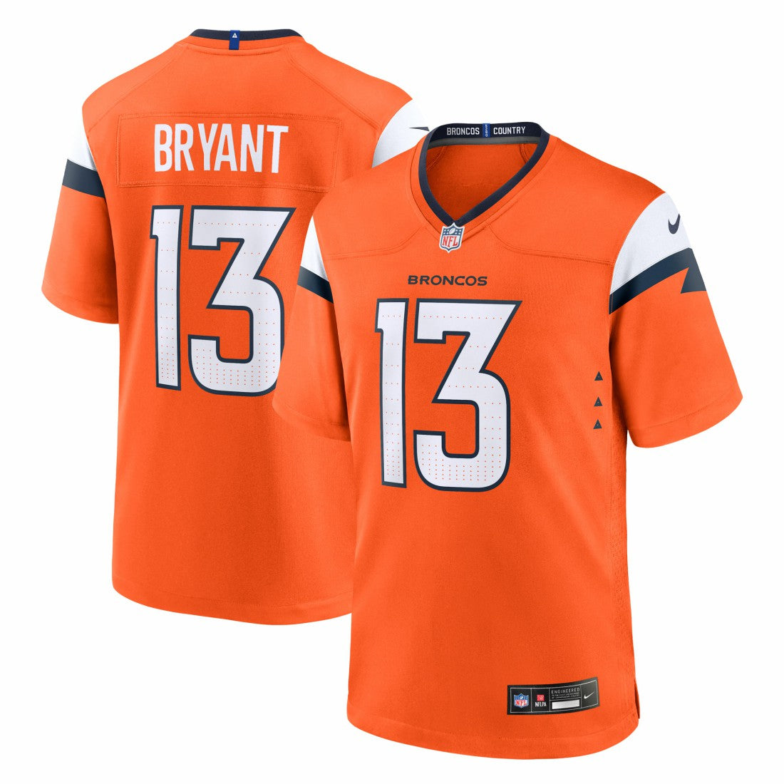 Pat Bryant  Team Game Jersey - Denver Broncos Jerseys
