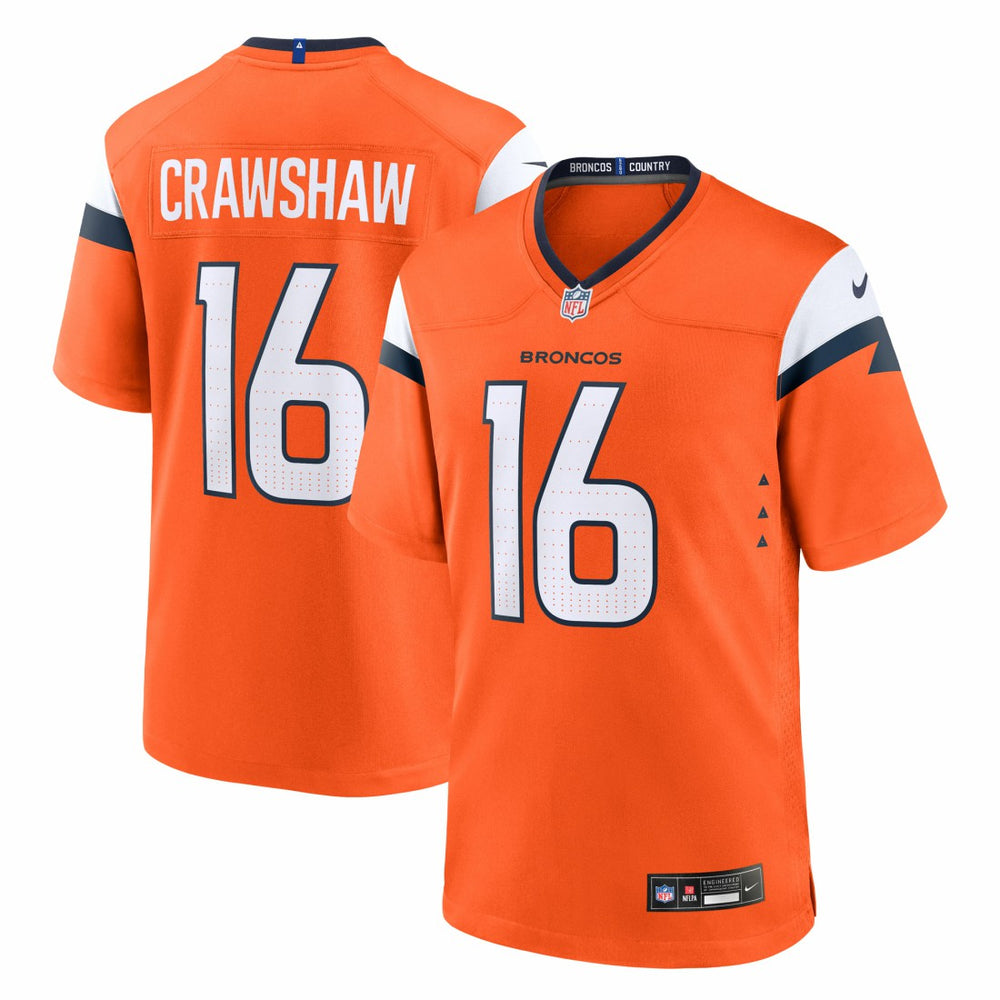 Jeremy Crawshaw  Team Game Jersey - Denver Broncos Jerseys