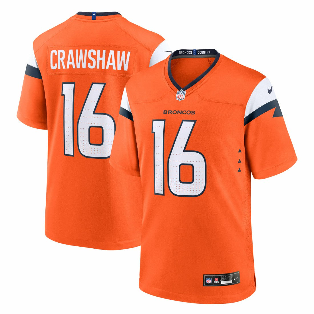 Jeremy Crawshaw  Team Game Jersey - Denver Broncos Jerseys